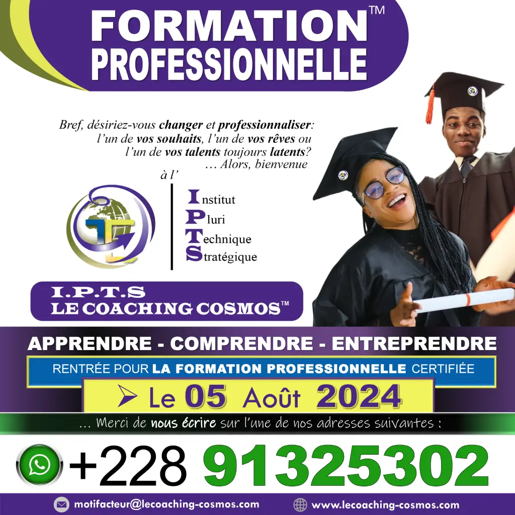 RENTRÉE DE FORMATION-VOCATIONNELLE & PROFESSIONNELLE LE 05 AOUT 2024