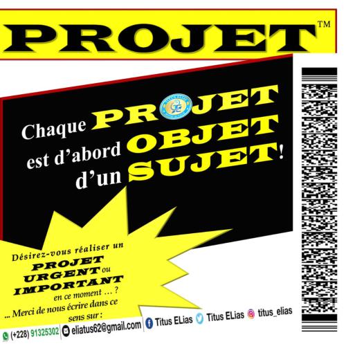 chaque projet est dabord objet