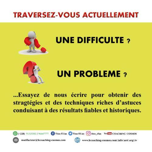 traversez vous actuellement une difficulté